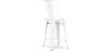Sgabello da bar con schienale - Design industriale - 60 cm - Nuova edizione - Stylix image 9