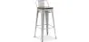 Sgabello da bar - Design industriale - Legno e Acciaio - 76cm - Stylix image 9