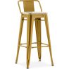 Sgabello da bar con schienale - Design industriale - Legno e acciaio - 76cm - Nuova edizione - Stylix image 9