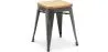 Sgabello da bar di design industriale - Legno e acciaio - 45cm - Nuova edizione - Stylix image 9