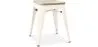 Sgabello da bar di design industriale - Legno e acciaio - 45cm - Nuova edizione - Stylix image 9