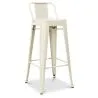 Sgabello da bar con schienale - Design industriale - 76 cm - Nuova edizione - Stylix image 9