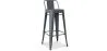 Sgabello da bar con schienale - Design industriale - 76 cm - Nuova edizione - Stylix image 9