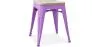 Sgabello di design industriale - Legno e metallo - 45cm - Stylix image 9