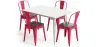 Pack Tavolo da pranzo e 4 sedie da pranzo Design industriale - Nuova edizione - Bistrot Stylix image 9