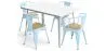 Pack Tavolo da pranzo e 4 sedie da pranzo con braccioli Design industriale - Nuova edizione - Bistrot Stylix image 9