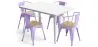 Pack Tavolo da pranzo e 4 sedie da pranzo con braccioli Design industriale - Nuova edizione - Bistrot Stylix image 9