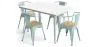 Pack Tavolo da pranzo e 4 sedie da pranzo con braccioli Design industriale - Nuova edizione - Bistrot Stylix image 9