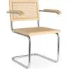 Sedia da pranzo con braccioli - Design vintage - Legno e rattan - Bruna image 9