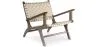 Poltrona da Salotto con Braccioli - Poltrona Design Boho Bali - Legno e Lino - Recia image 9