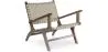 Poltrona da Salotto con Braccioli - Poltrona Design Boho Bali - Legno e Lino - Recia image 9