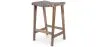 Sgabello in legno - Design Boho Bali - Pelle - Recia image 9