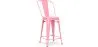 Sgabello da bar con schienale - Design industriale - 60cm - Stylix image 9