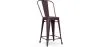 Sgabello da bar con schienale - Design industriale - 60cm - Stylix image 9