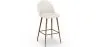 Sgabello rivestito in tessuto bouclé - Design scandinavo - Evelyne image 9