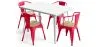 Pack Tavolo da pranzo e 4 sedie da pranzo con braccioli Design industriale - Nuova edizione - Bistrot Stylix image 9