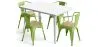 Pack Tavolo da pranzo e 4 sedie da pranzo con braccioli Design industriale - Nuova edizione - Bistrot Stylix image 9
