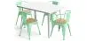 Pack Tavolo da pranzo e 4 sedie da pranzo con braccioli Design industriale - Nuova edizione - Bistrot Stylix image 9