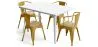 Pack Tavolo da pranzo e 4 sedie da pranzo con braccioli Design industriale - Nuova edizione - Bistrot Stylix image 9