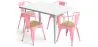 Pack Tavolo da pranzo e 4 sedie da pranzo con braccioli Design industriale - Nuova edizione - Bistrot Stylix image 9