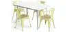 Pack Tavolo da pranzo e 4 sedie da pranzo con braccioli Design industriale - Nuova edizione - Bistrot Stylix image 9