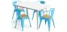 Pack Tavolo da pranzo e 4 sedie da pranzo con braccioli Design industriale - Nuova edizione - Bistrot Stylix image 9