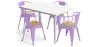 Pack Tavolo da pranzo e 4 sedie da pranzo con braccioli Design industriale - Nuova edizione - Bistrot Stylix image 9