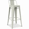 Sgabello da bar con schienale - Design industriale - 76 cm - Nuova edizione - Stylix image 9