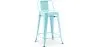 Sgabello da bar con schienale - Design industriale - 60cm - Nuova edizione - Stylix image 9