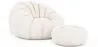Poltrona Pouf Imbottita - Bouclé Bianco - Rubi image 9