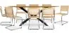 Confezione Tavolo da pranzo in legno di design industriale (220 cm) e 8 sedie da pranzo in rattan - Bruna image 9