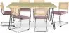 Confezione Tavolo da pranzo di design industriale 150cm e 6 sedie da pranzo in rattan - Rivestimento in velluto - Martha image 9