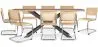 Confezione Tavolo da pranzo in legno di design industriale (200 cm) e 8 sedie in rattan - Bruna image 9