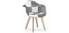 Sedia da Pranzo con Braccioli - Rivestita in Patchwork - Bianco e Nero - Dominic image 9