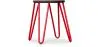 Sgabello da bar rotondo - Design industriale - Legno e acciaio - 43cm - Hairpin image 9