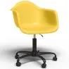 Sedia da ufficio con braccioli - Sedia da scrivania con ruote - Struttura nera Weston image 9