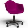 Sedia da ufficio con braccioli - Sedia da scrivania con ruote - Struttura nera Weston image 9