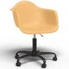 Sedia da ufficio con braccioli - Sedia da scrivania con ruote - Struttura nera Weston image 9