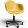 Sedia da ufficio con braccioli - Sedia da scrivania con ruote - Struttura nera Weston image 9
