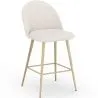 Sgabello rivestito in tessuto bouclé - Design scandinavo - 66cm - Evelyne image 9