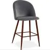 Sgabello imbottito in velluto - Design scandinavo - 66cm - Evelyne image 9