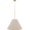 Lampada a Sospensione da Soffitto con Paralume in Tessuto Beige - Fula image 9