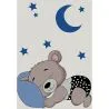 Grande Tappeto per Bambini con Disegno Orso Dormiente - Blu e Grigio (290x200 cm) - Hercai image 9