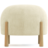 Pouf Rotondo Imbottito in Velluto a Coste con Gambe in Legno Naturale - Marrakesh image 9