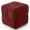 Pouf Quadrato Imbottito in Velluto a Coste - Design Moderno - Cube image 9