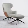 Poltrona Design Imbottita Stile Contemporaneo con Poggiapiedi - Derta image 9