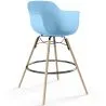Sgabello da Bar - Design Scandinavo - Gambe in Legno - Nordika image 9