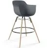 Sgabello da Bar - Design Scandinavo - Gambe in Legno - Nordika image 9