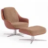 Poltrona Design Contemporaneo Rivestita con Poggiapiedi - Asher image 9