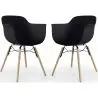 Sedia da Pranzo - Design Scandinavo - Gambe in Legno - Set di 2 - Nordika image 9